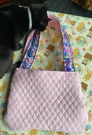 Quilted Grocery Tote (exterior)