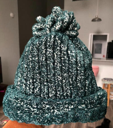 Green Fluff Hat